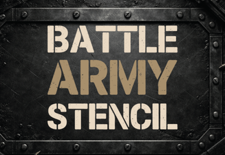 Military Stencil Fonts for Bold Graphic Design Projects