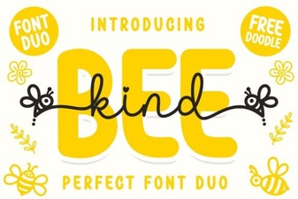Bee Kind Duo Font for Creative Designs & Projects