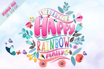 Happy Rainbow Family Font Projects & Design Tips
